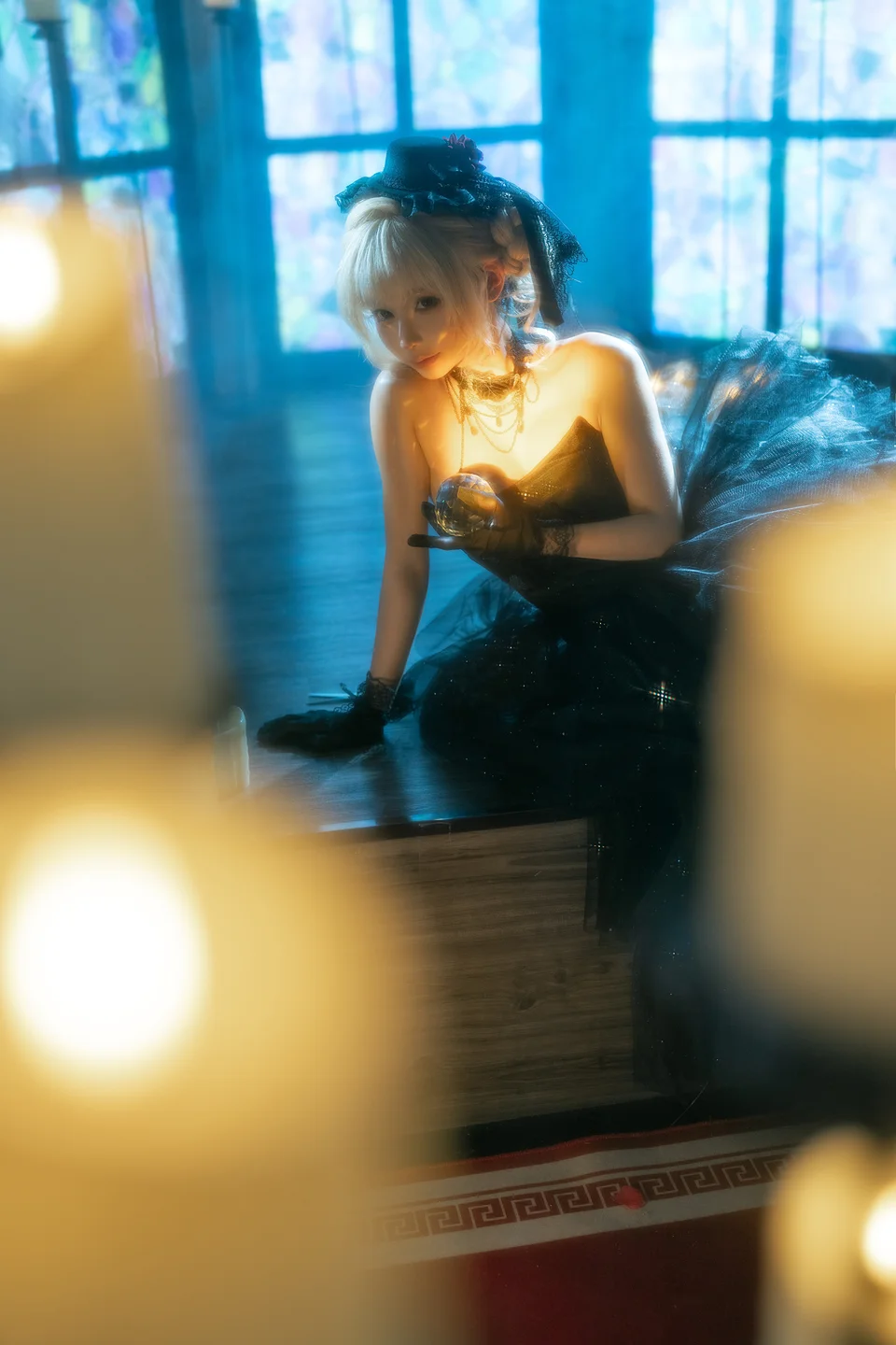 蠢沫沫 - 黑婚纱 [37P,1V-3.15GB] tg@simisebaisi 【丝足阁】012.webp